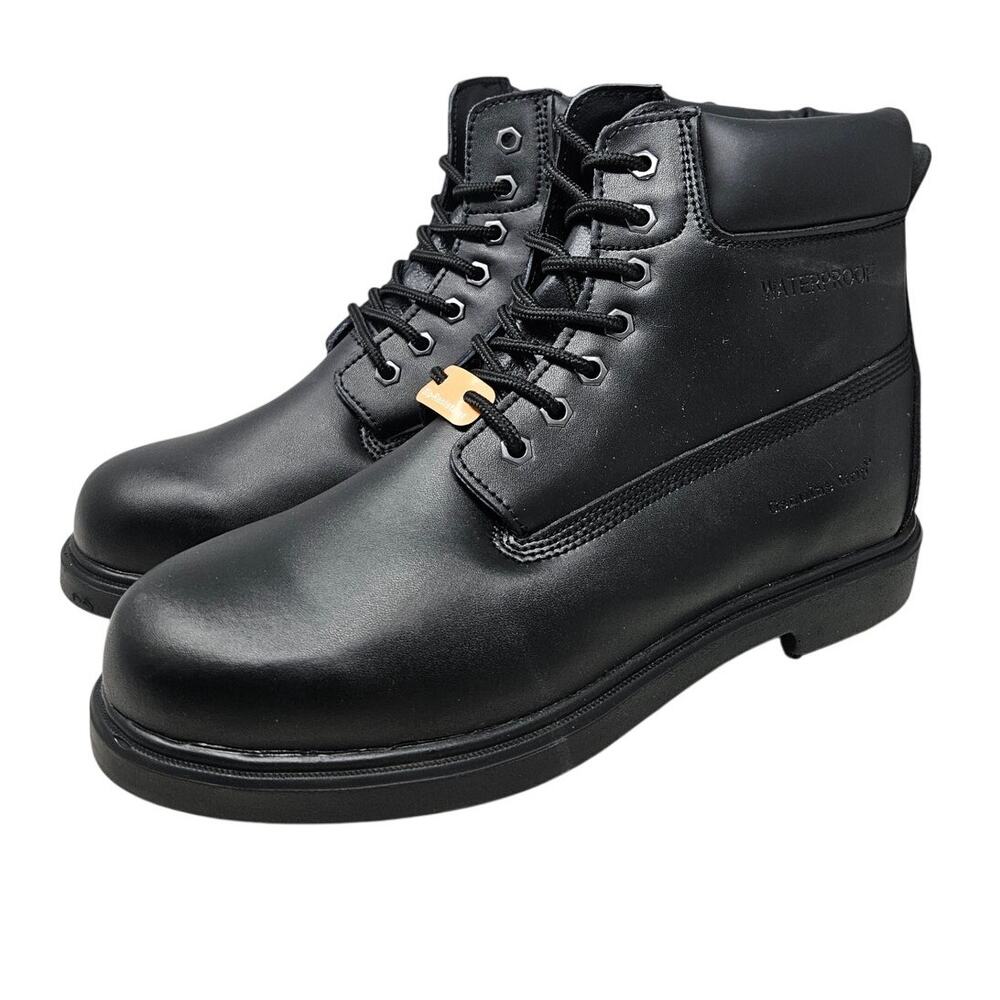 NEW Genuine Grip 10.5 Black Leather Non Slip Lace Up Boot 7160 Career Utility
